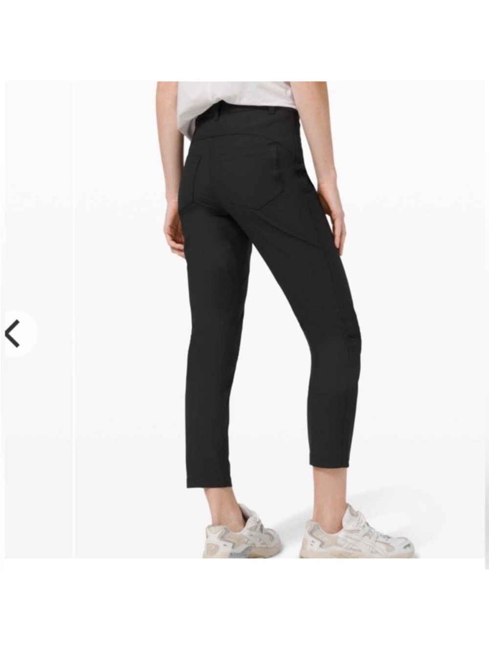 lululemon athletica City Sleek 5 pockets pants 7/8 black slim fit size 6 - Picture 2 of 7